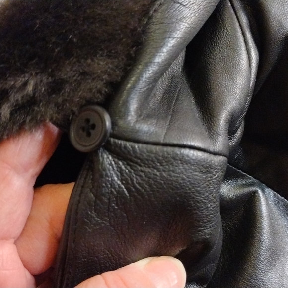 Anne Kline genuine lambskin trench coat. SzL-XL - Picture 14 of 17